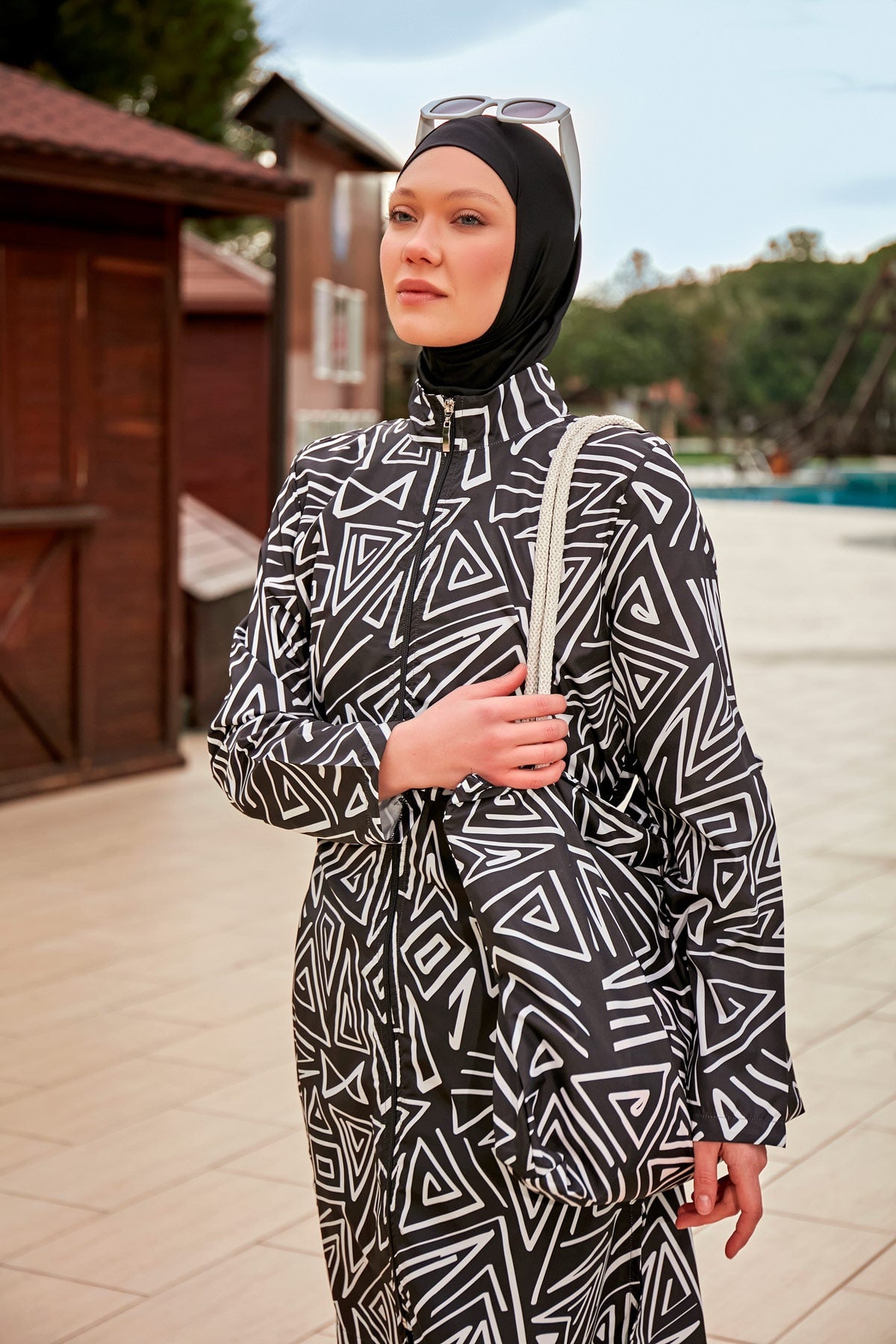Colourful Burkini Modest Swimwear R2403 صورة ثانوية