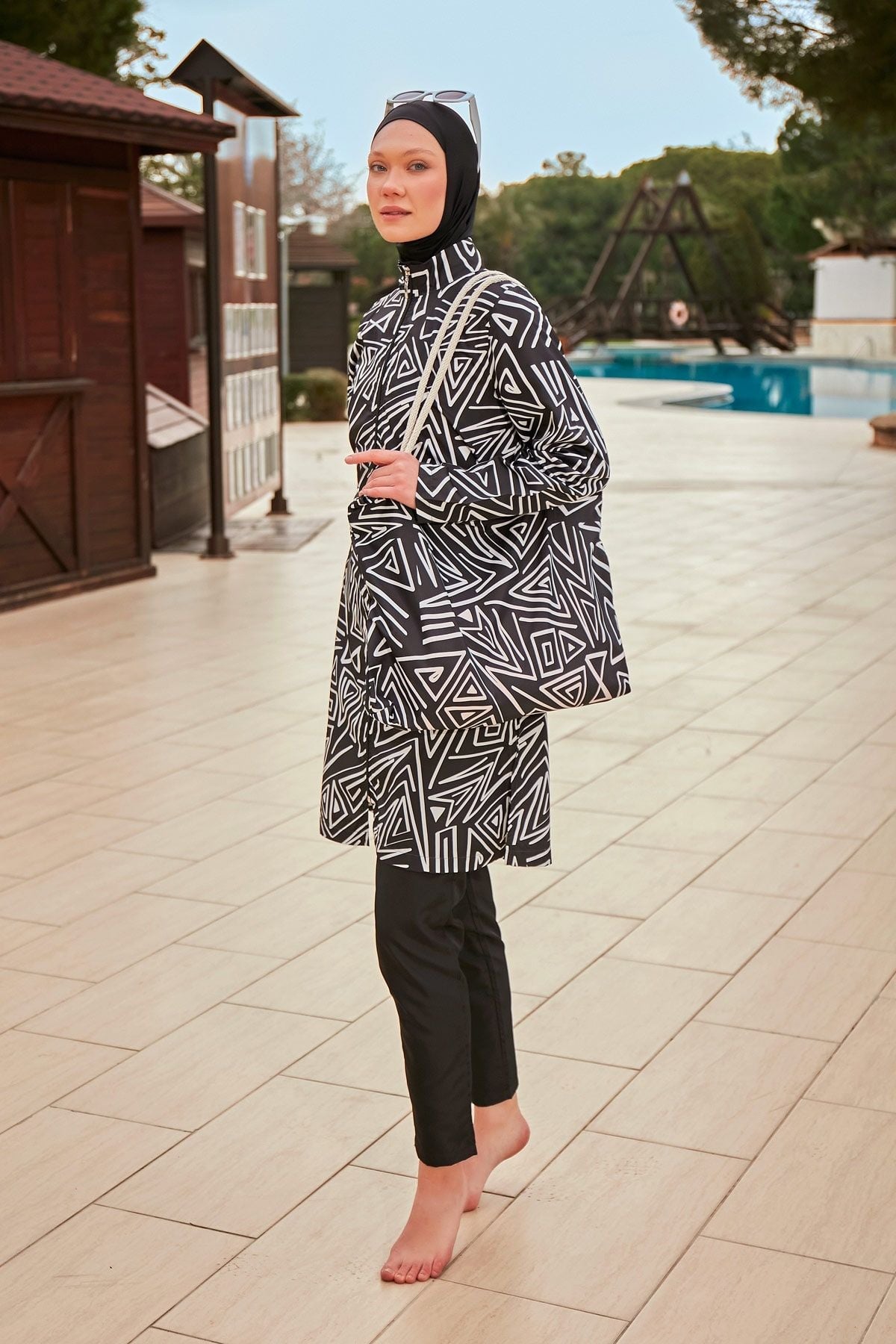 Colourful Burkini Modest Swimwear R2403