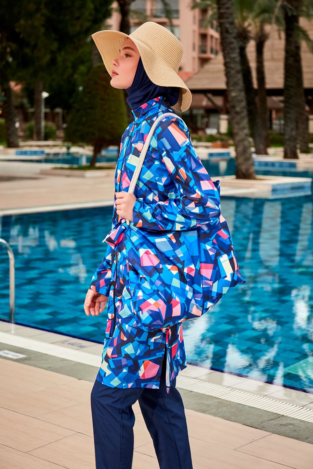 Colourful Burkini Modest Swimwear R2405