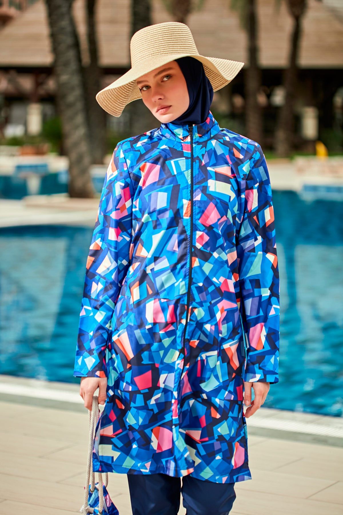 Colourful Burkini Modest Swimwear R2405