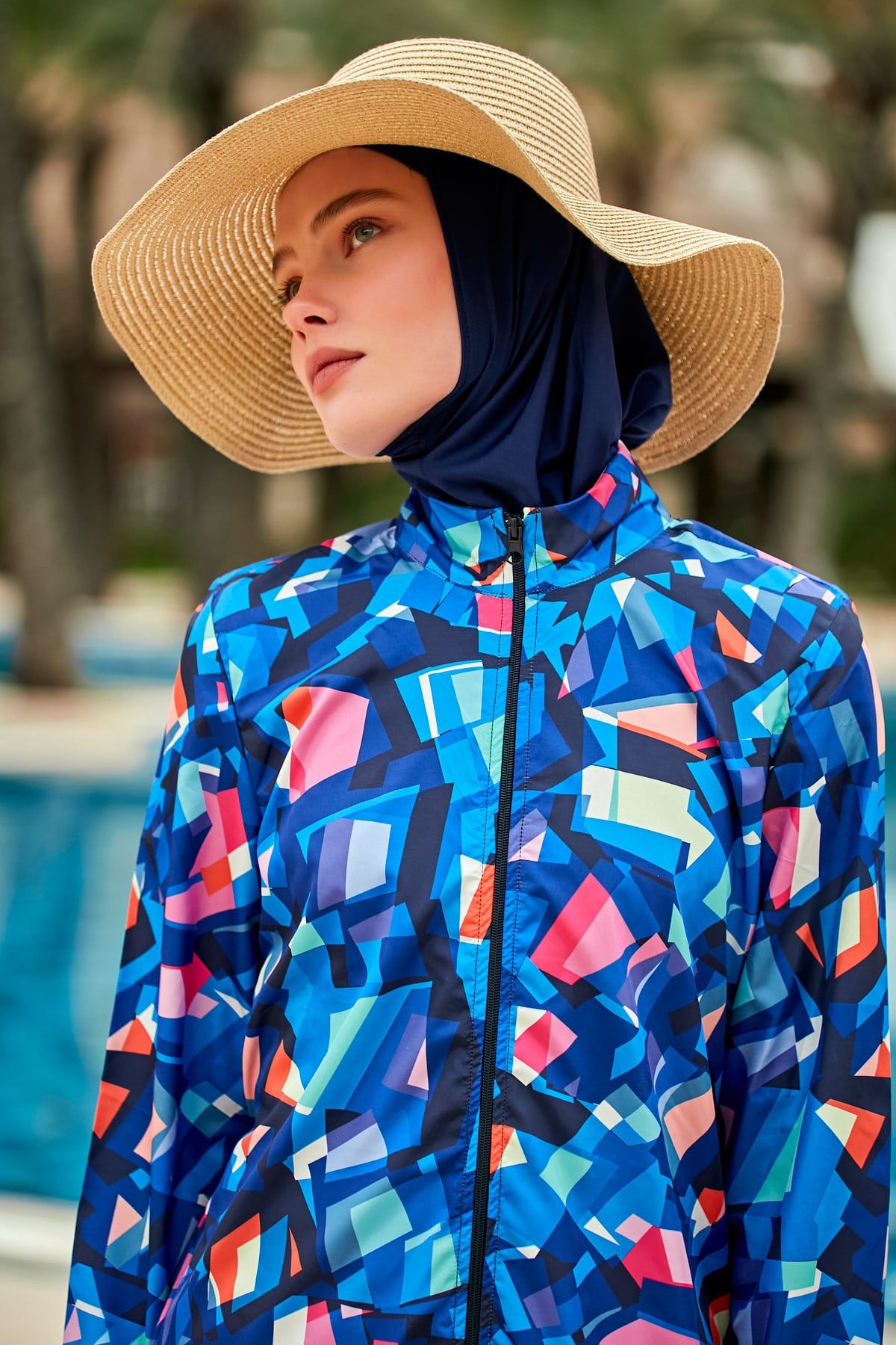 Colourful Burkini Modest Swimwear R2405