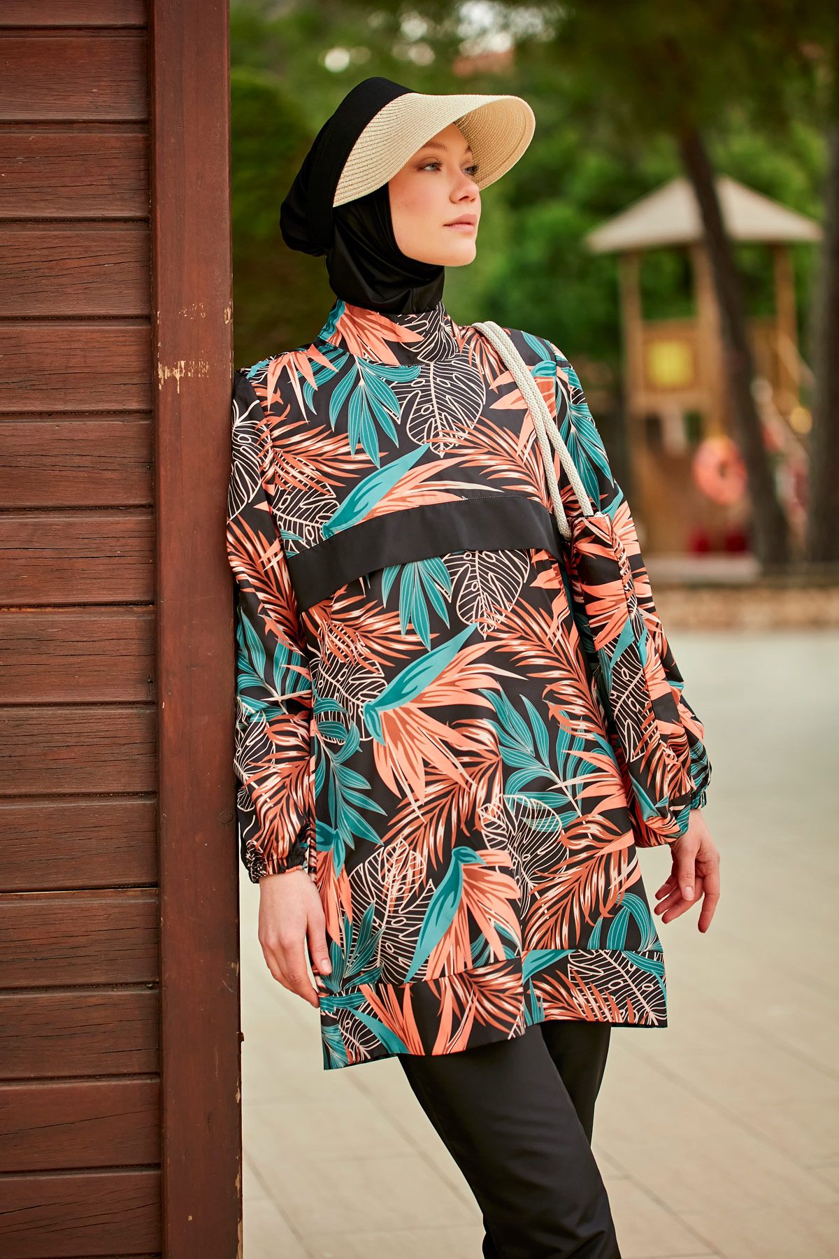 Colourful Burkini Modest Swimwear R2409