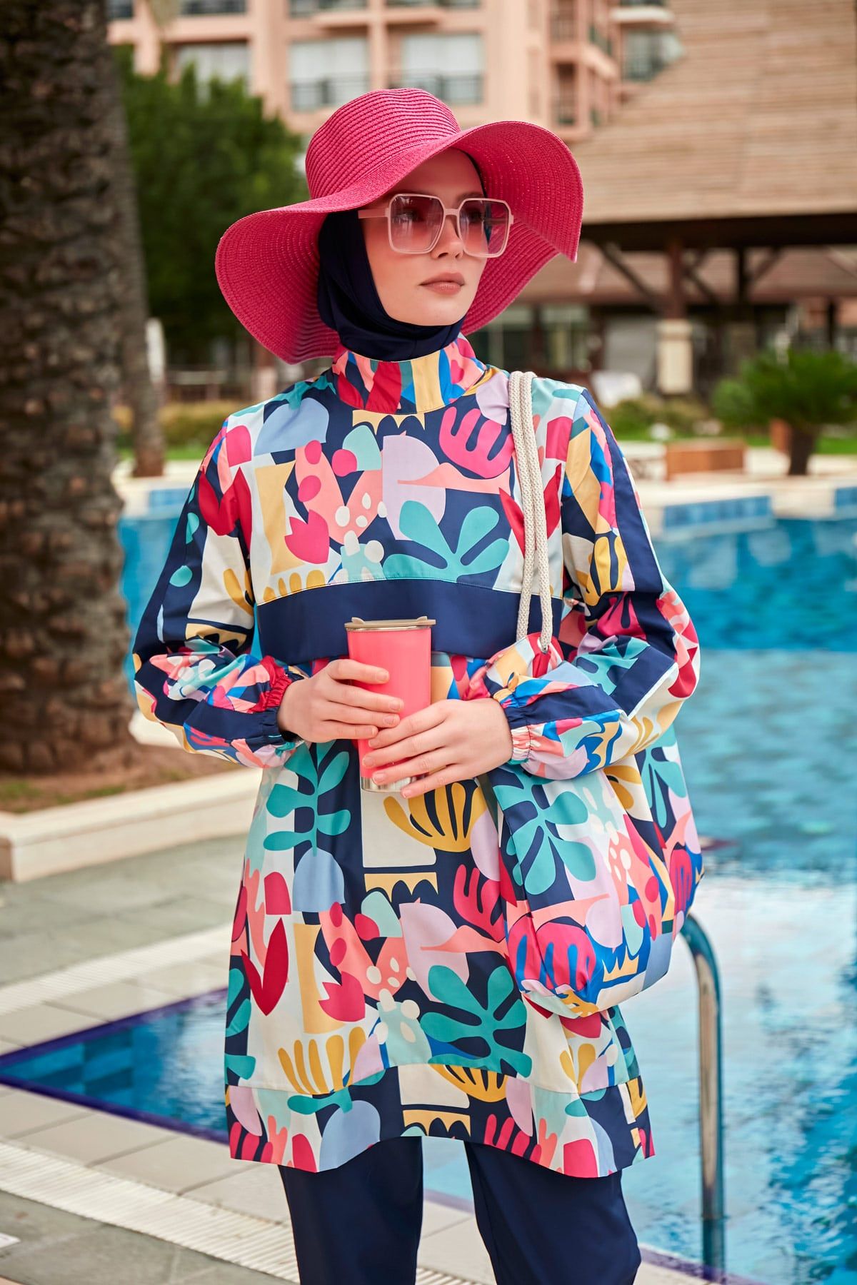 Colourful Burkini Modest Swimwear R2407