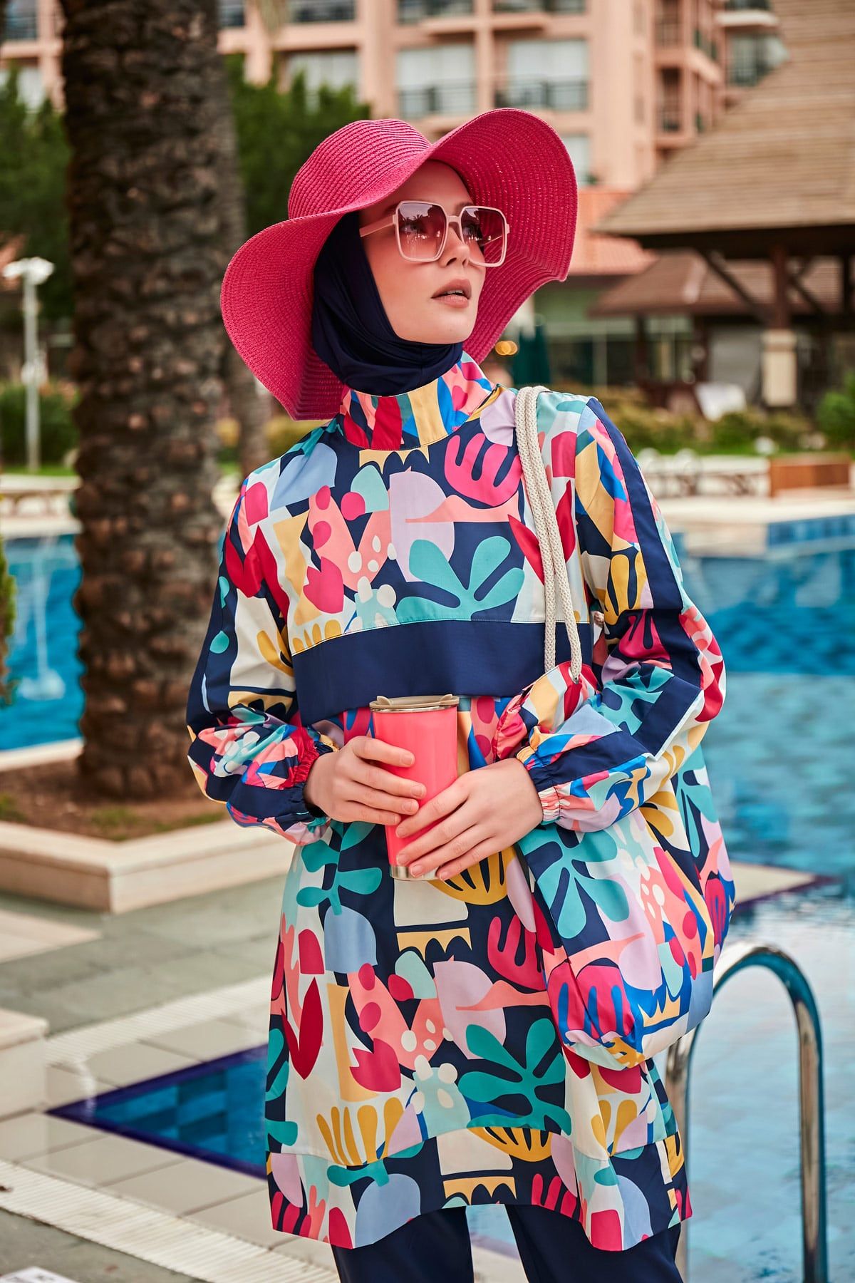 Colourful Burkini Modest Swimwear R2407