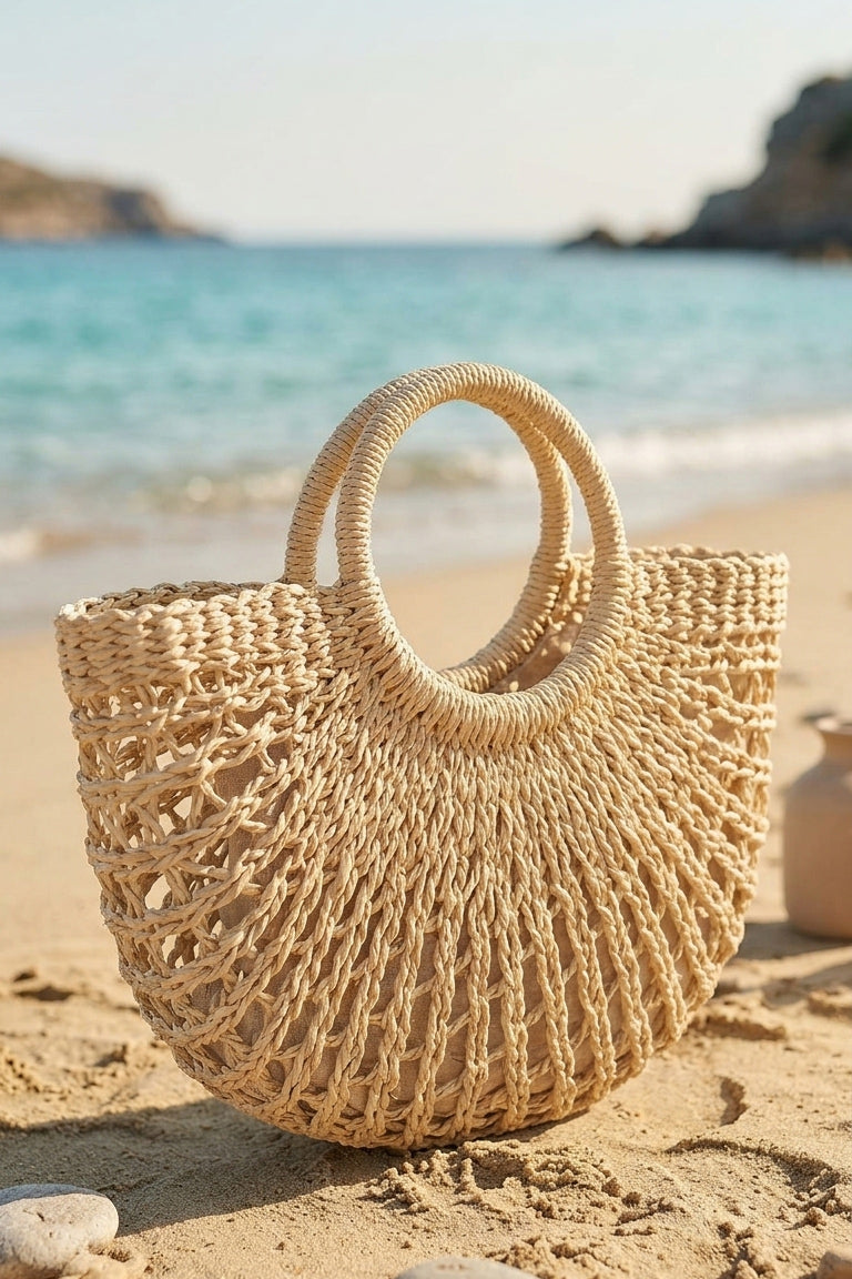 Camel Straw Bag - CNT2606 صورة ثانوية