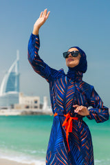 Woven Navy Burkini Modest Swimwear M2305