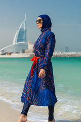 Woven Navy Burkini Modest Swimwear M2305