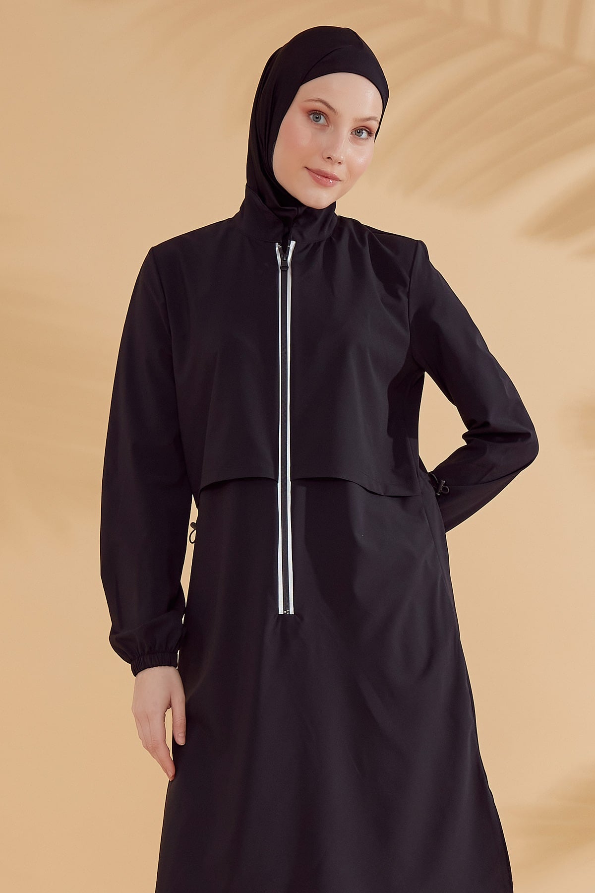 4-Piece Black Parachute Basic Full-Coverage Modest Swimwear Burkini – M2314
