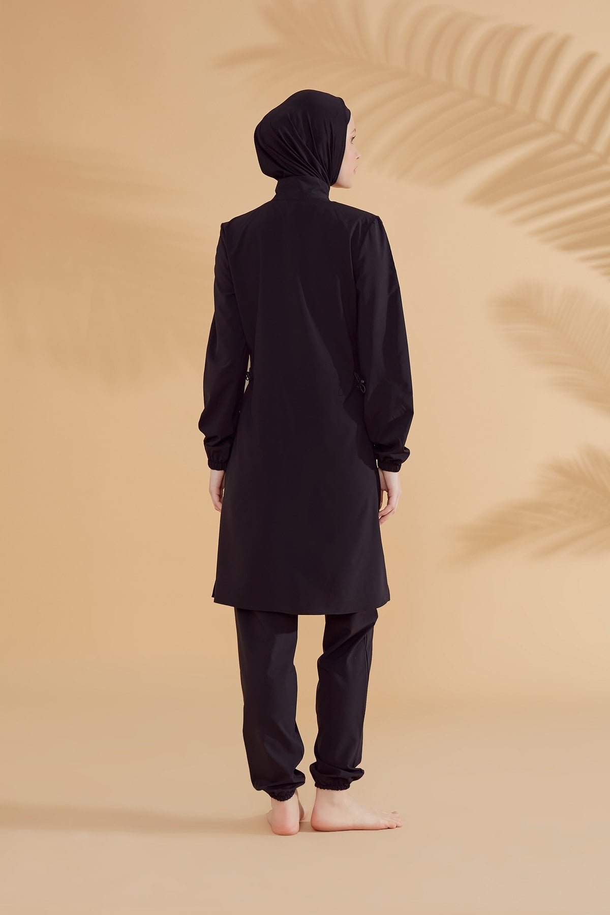 4-Piece Black Parachute Basic Full-Coverage Modest Swimwear Burkini – M2314