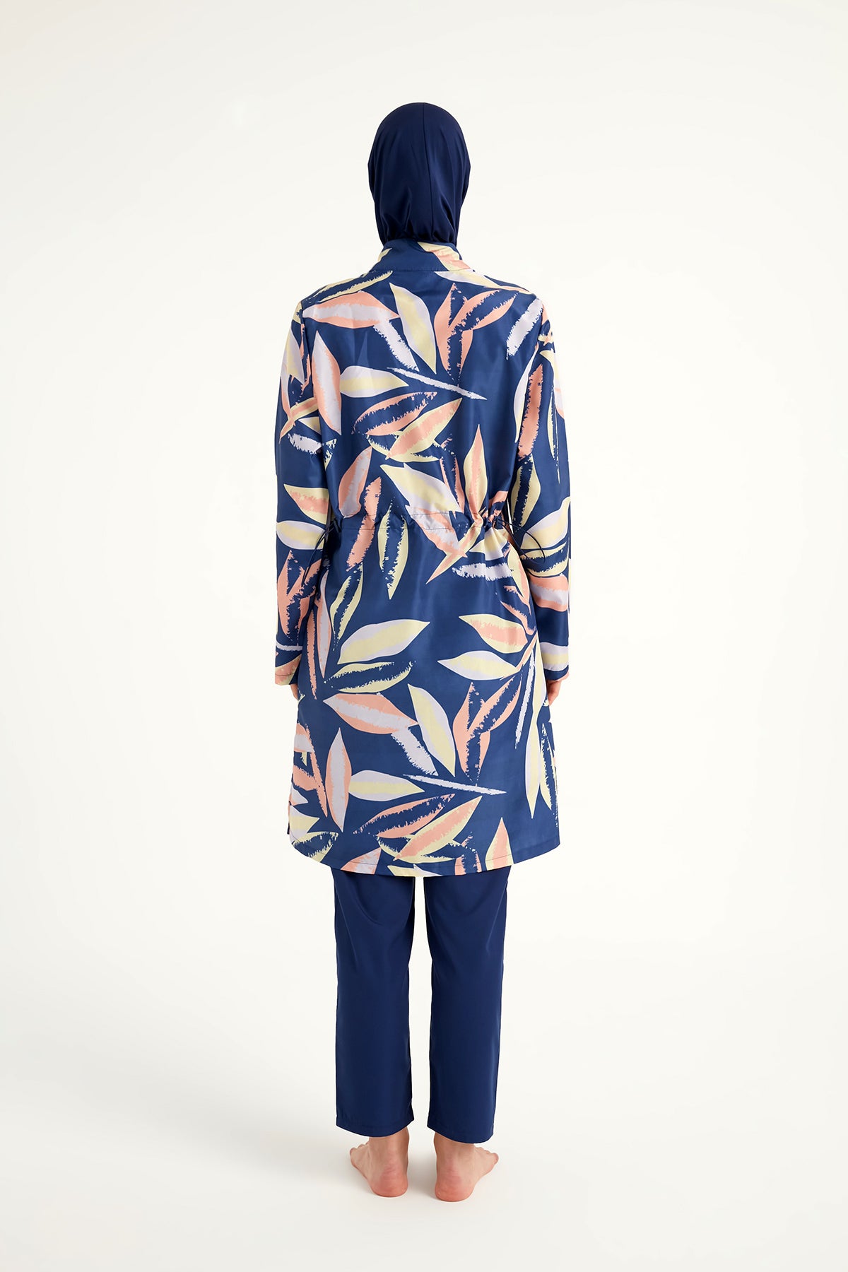 Navy Blue Full Coverage Modest Swimwear Set for Women R2508