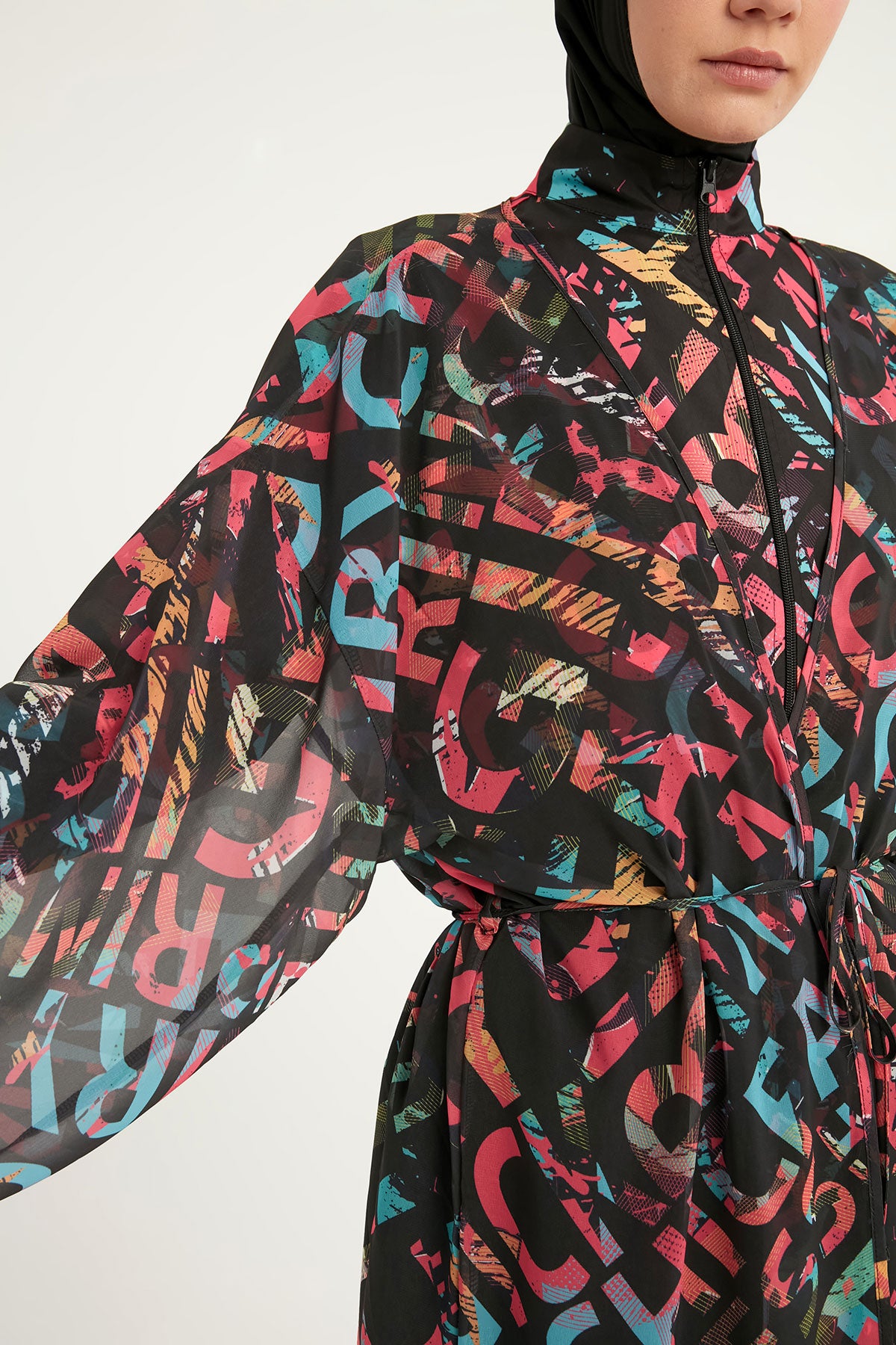 Rivamera Graphic Print Beach Kimono - RP2507