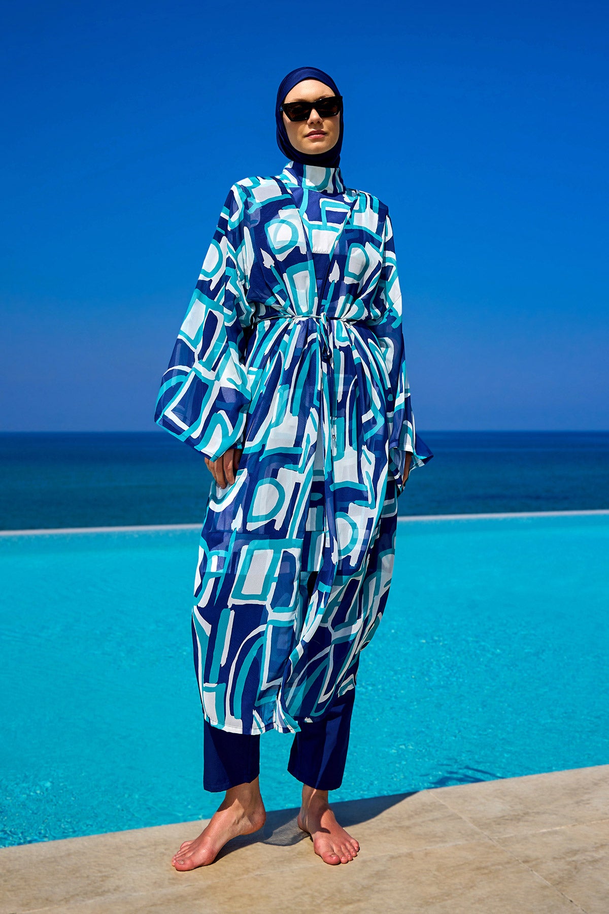 Rivamera Ocean-Inspired Beach Kimono - RP2513