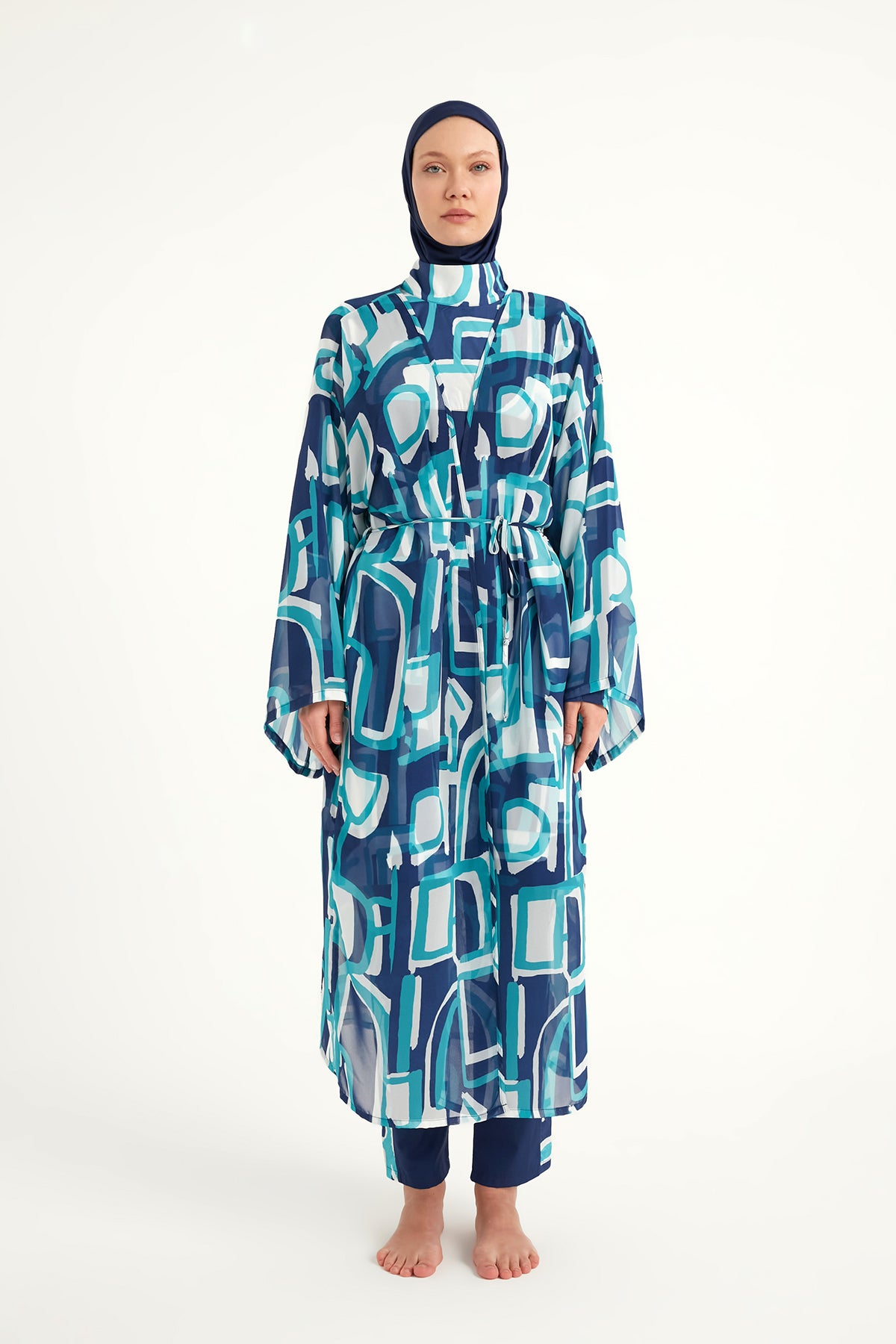 Rivamera Ocean-Inspired Beach Kimono - RP2513