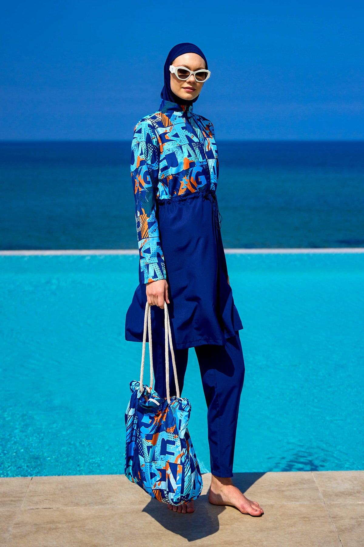 Rivamera Full Coverage Swimsuit R2503 - Blue