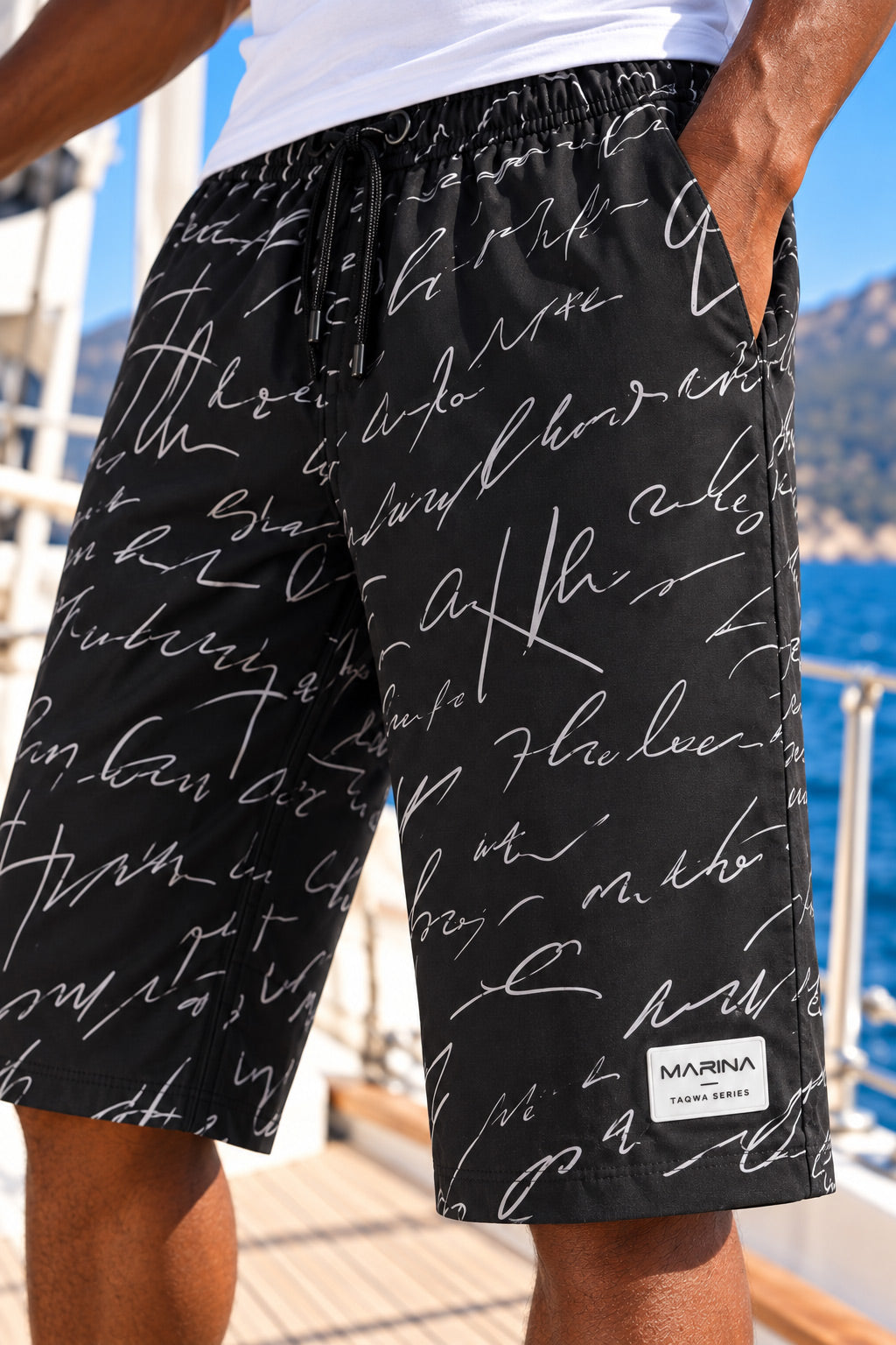 Marina Patterned Capri Swim Shorts for Men - S2602
