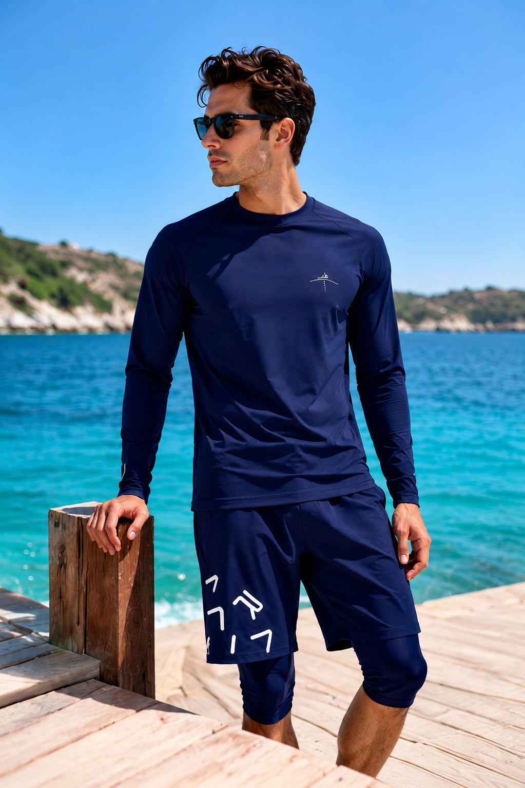 Men's T-Shirt Navy Blue T2601 صورة ثانوية